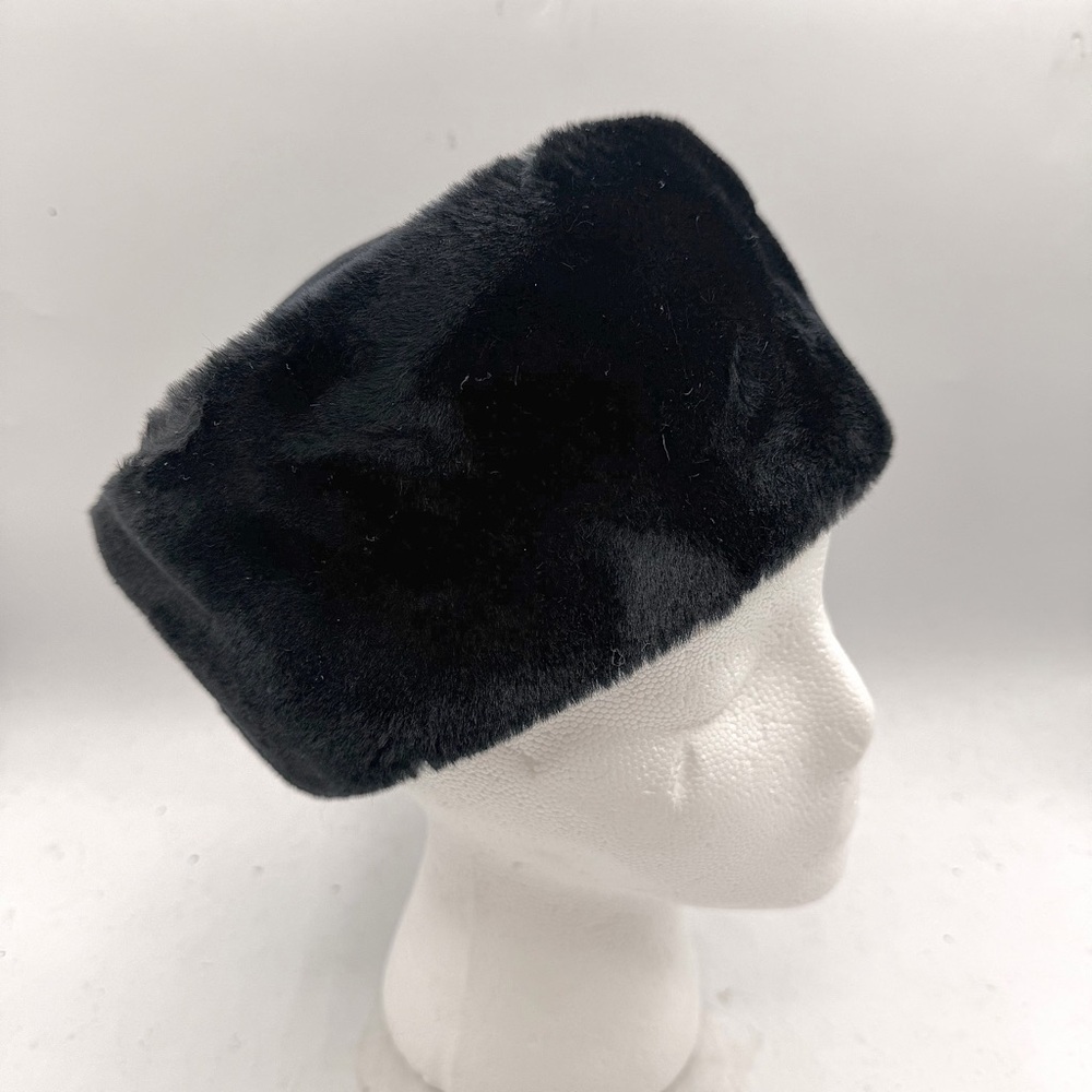 Black Faux Fur Hat – Cossack / Russian Kuban Style – 58 cm